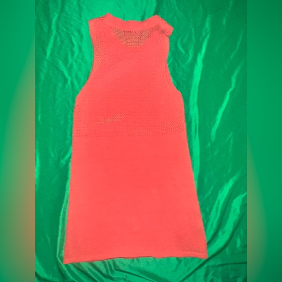 Zara Chenille Orange Sleeveless Knit Mini Dress size Large - Picture 3 of 9